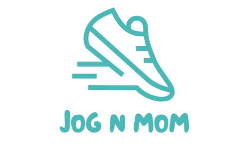 Jog n Mom logo under running shoe
